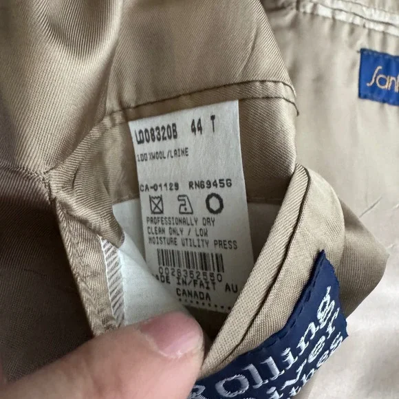 Rolling River Clothes 3-Piece Suit Mens 44T W36 L33 Grey Glen Plaid Pure Wool - Picture 5 of 6